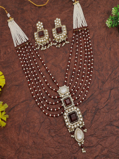 Royal Heirloom Beaded Pearl Layered Necklace Set