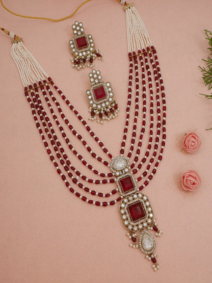 Royal Heirloom Beaded Pearl Layered Necklace Set