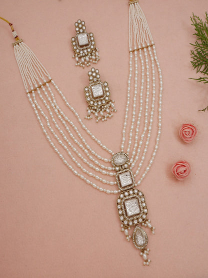 Royal Heirloom Beaded Pearl Layered Necklace Set
