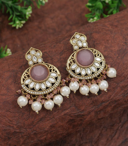Traditional Nawabi Black Beaded Pearl Statement Necklace Set