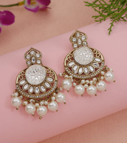 Traditional Nawabi Black Beaded Pearl Statement Necklace Set