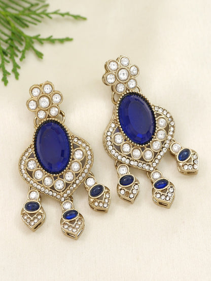 Royal Noir Pearl & Black Beaded Statement Necklace Set