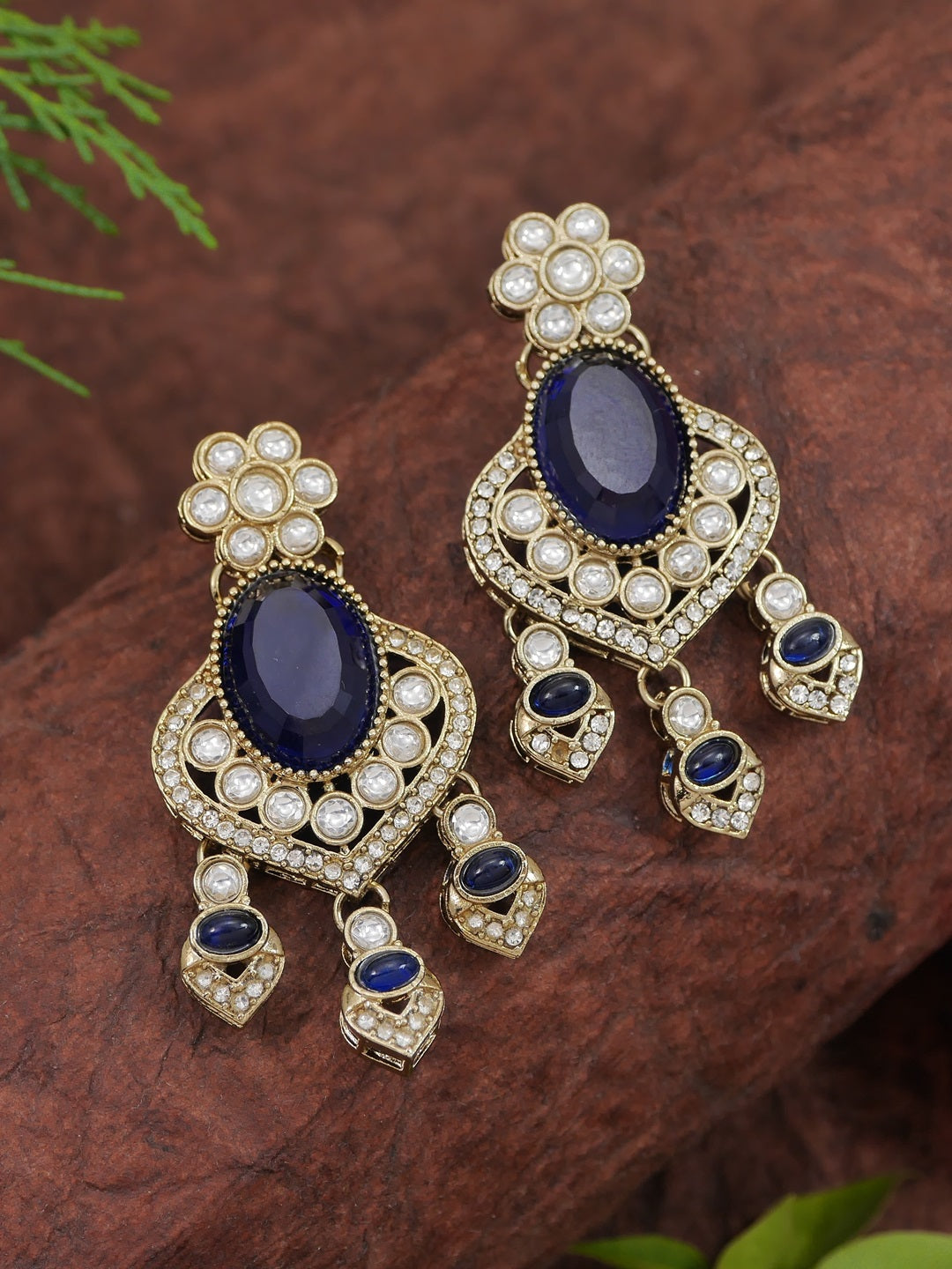 Royal Noir Pearl & Black Beaded Statement Necklace Set