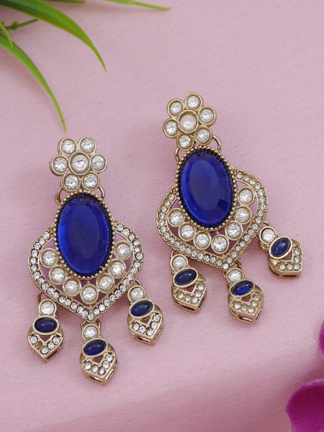 Royal Noir Pearl & Black Beaded Statement Necklace Set
