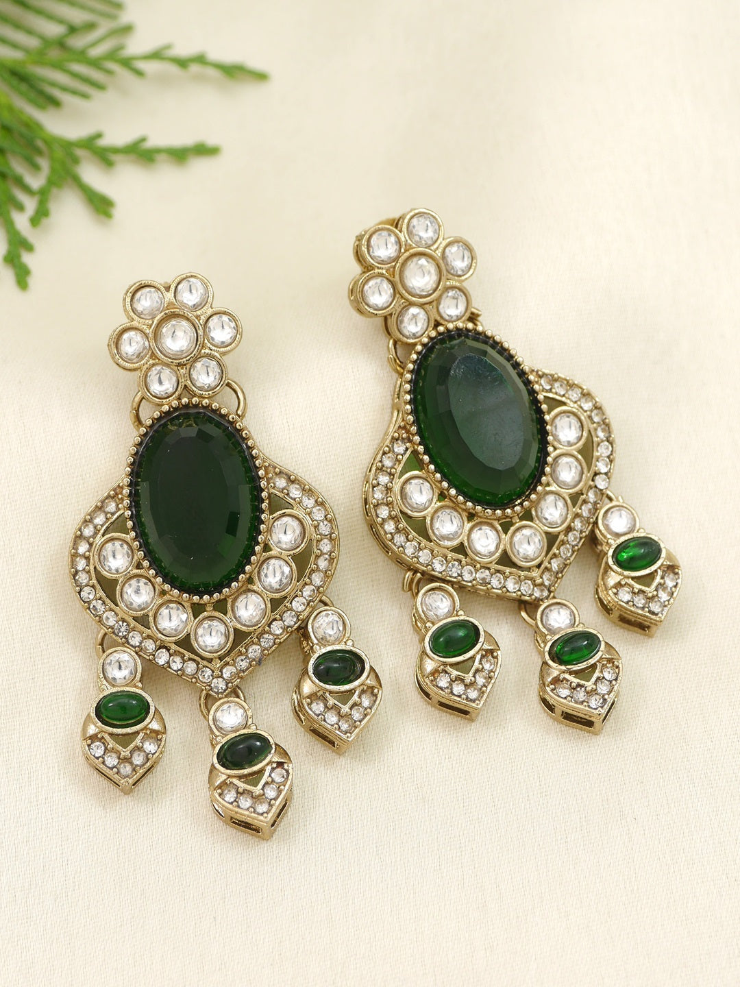 Royal Noir Pearl & Black Beaded Statement Necklace Set