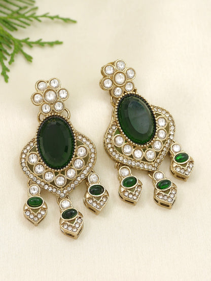 Royal Noir Pearl & Black Beaded Statement Necklace Set