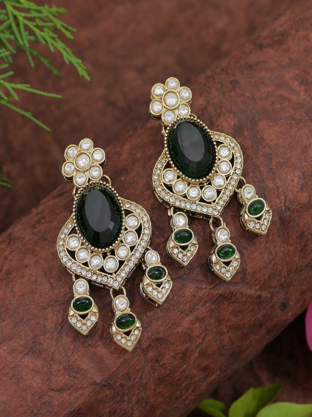 Royal Noir Pearl & Black Beaded Statement Necklace Set