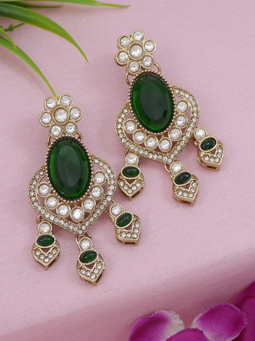 Royal Noir Pearl & Black Beaded Statement Necklace Set