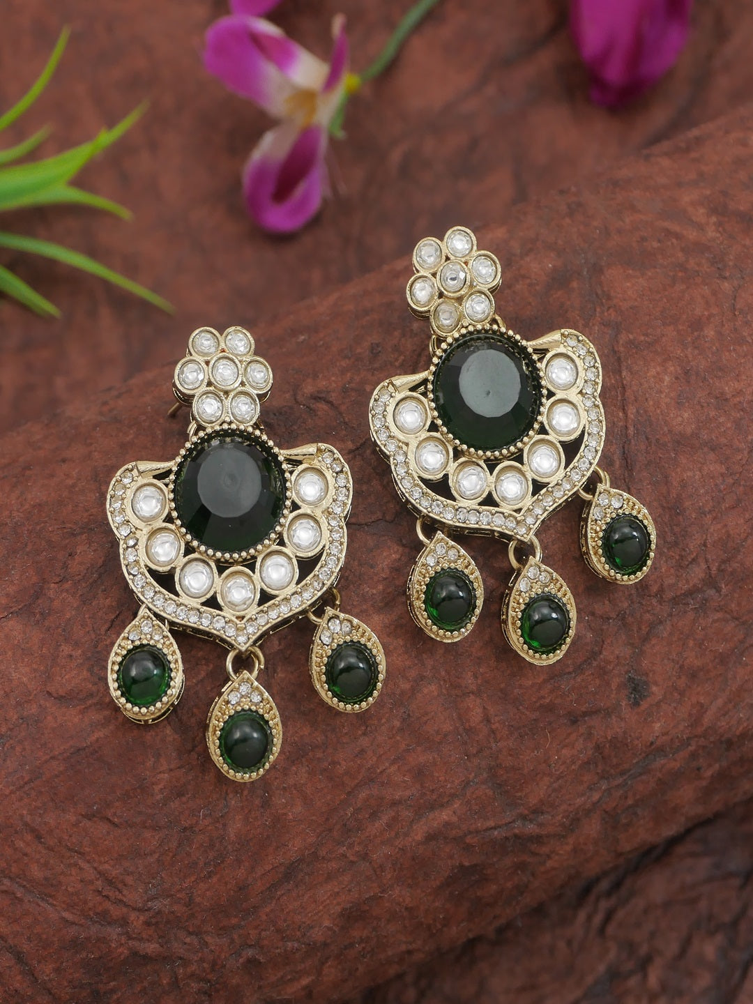 Royal Kundan & Pearl Beaded Necklace Set with Matching Earrings