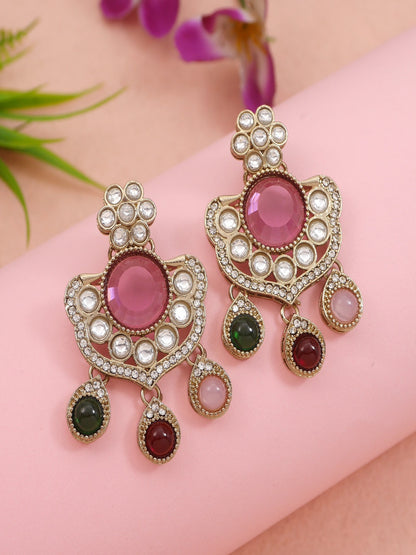 Royal Kundan & Pearl Beaded Necklace Set with Matching Earrings