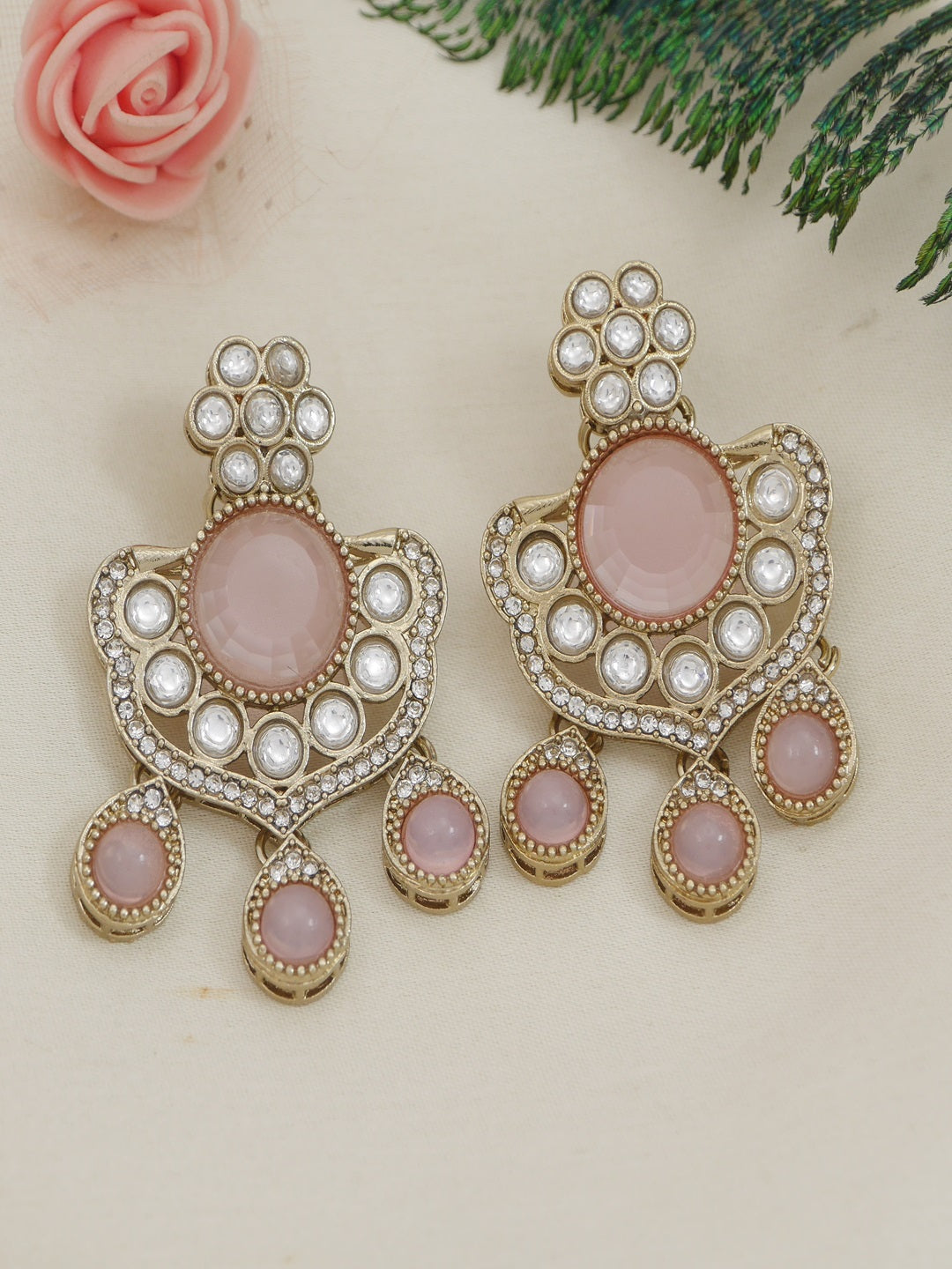 Royal Kundan & Pearl Beaded Necklace Set with Matching Earrings
