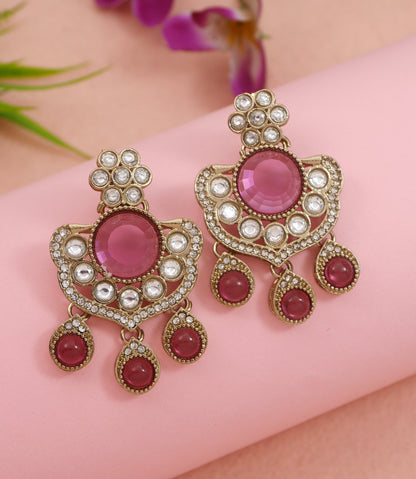 Royal Kundan & Pearl Beaded Necklace Set with Matching Earrings