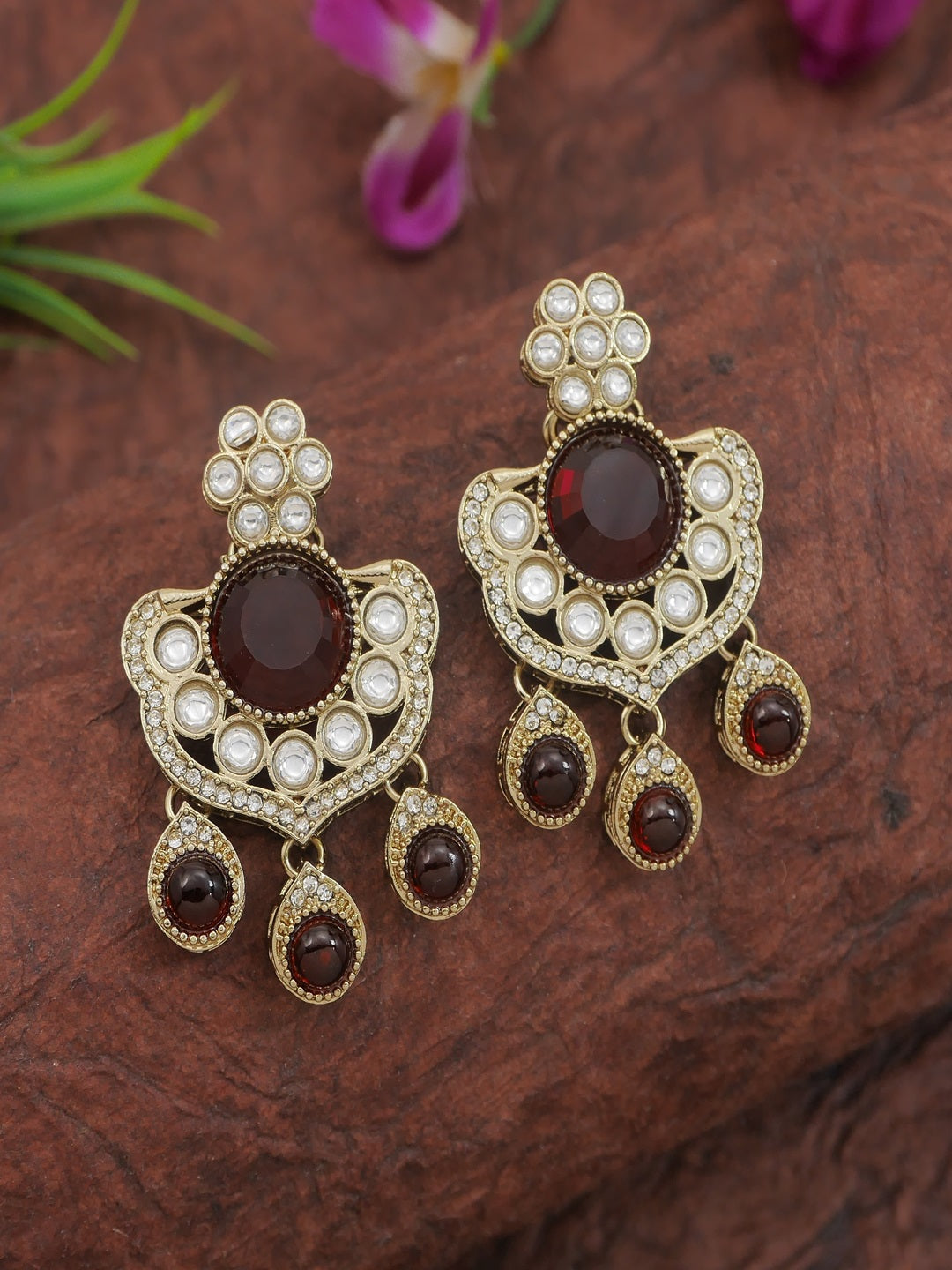 Royal Kundan & Pearl Beaded Necklace Set with Matching Earrings