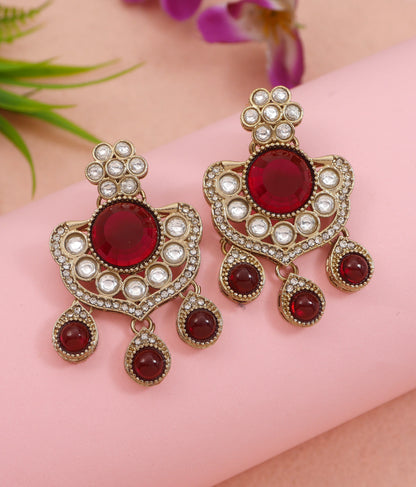 Royal Kundan & Pearl Beaded Necklace Set with Matching Earrings