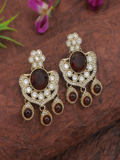Royal Kundan & Pearl Beaded Necklace Set with Matching Earrings