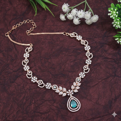 Colour Stone Zircon Necklace Set