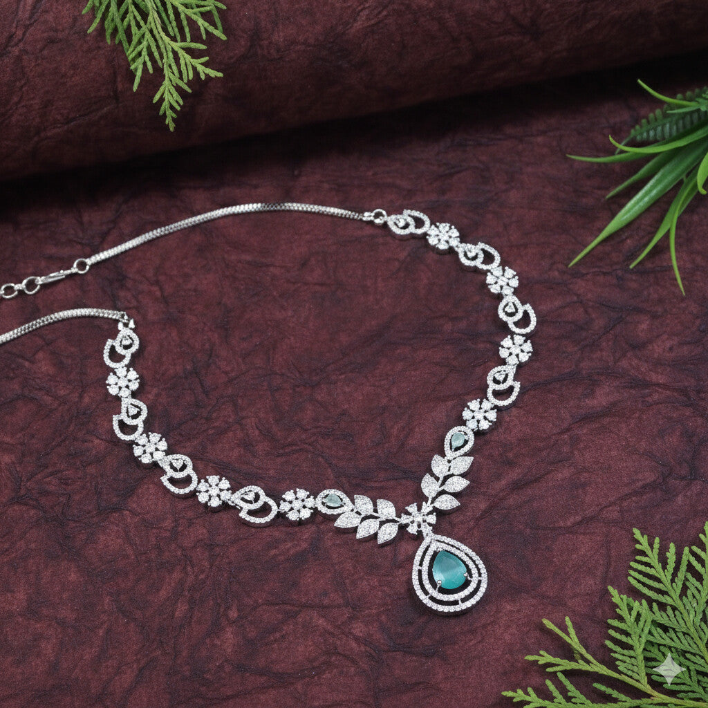 Colour Stone Zircon Necklace Set