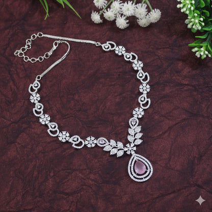 Colour Stone Zircon Necklace Set