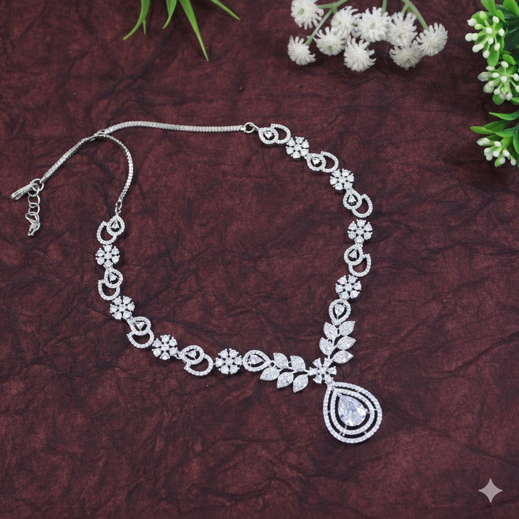 Colour Stone Zircon Necklace Set