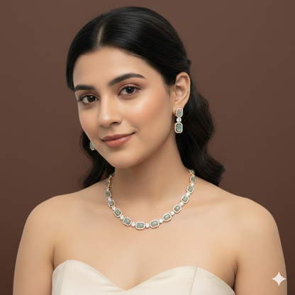 Zircon Chokar Necklace Set