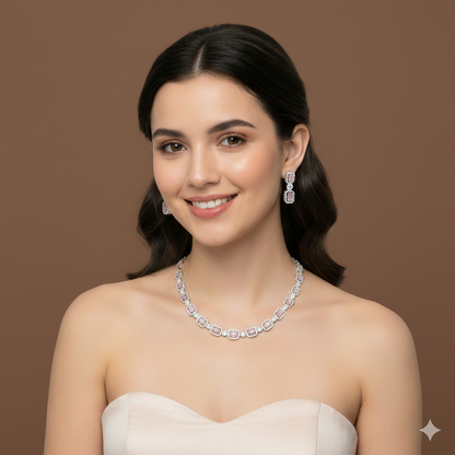 Zircon Chokar Necklace Set