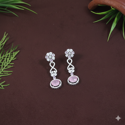 Zircon Silver Chokar Necklace Set
