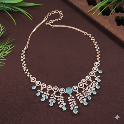 American Diamond Zircon Necklace Set