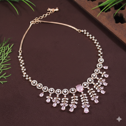 American Diamond Zircon Necklace Set