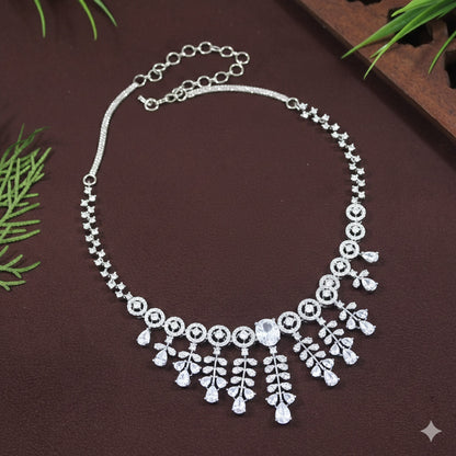 American Diamond Zircon Necklace Set