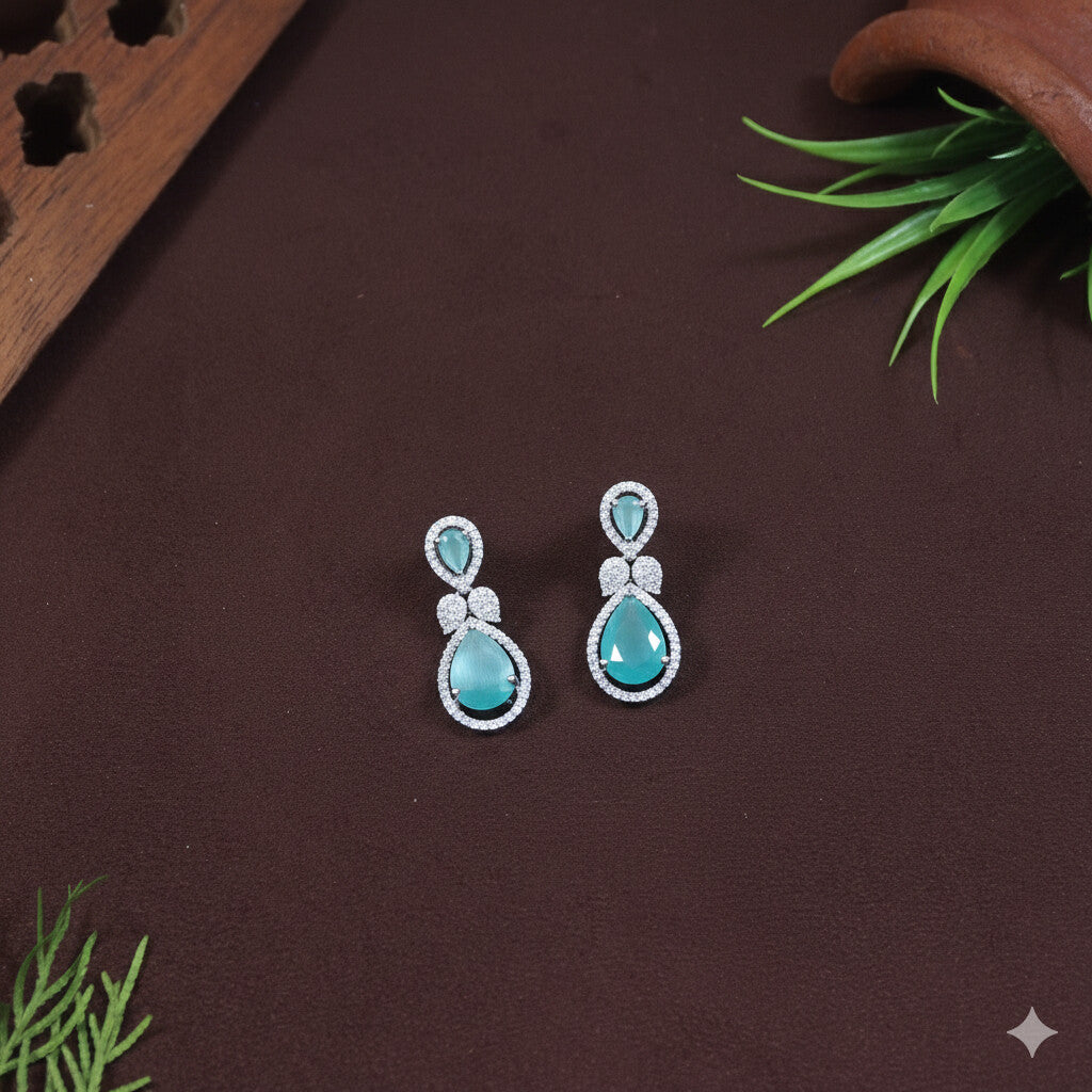 Silver Zircon Necklace Set