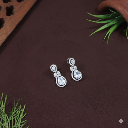 Silver Zircon Necklace Set