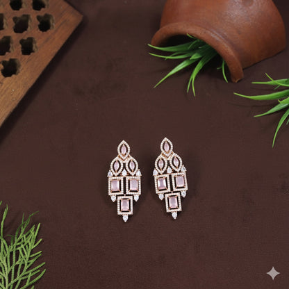 Zircon Mint Rose Gold Necklace Set