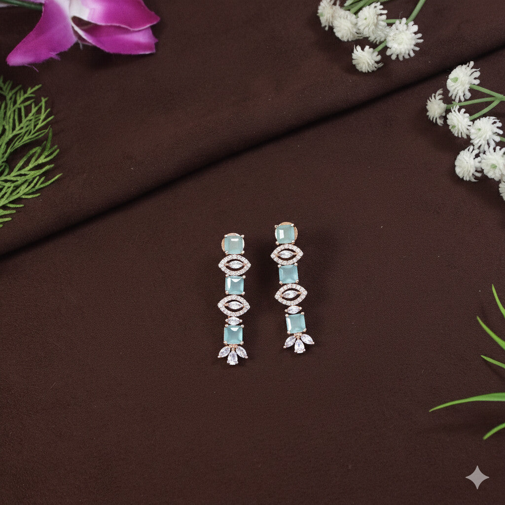 American Diamond Zircon Necklace Set