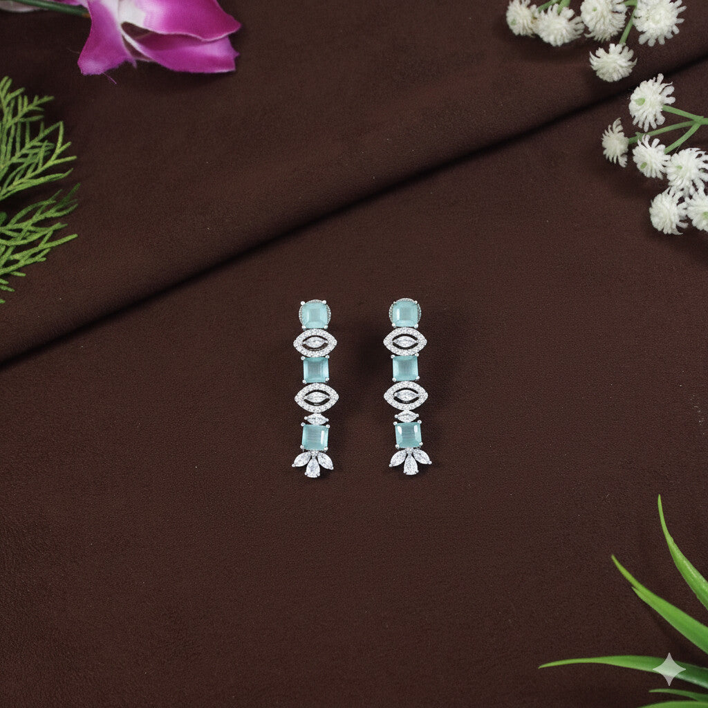 American Diamond Zircon Necklace Set