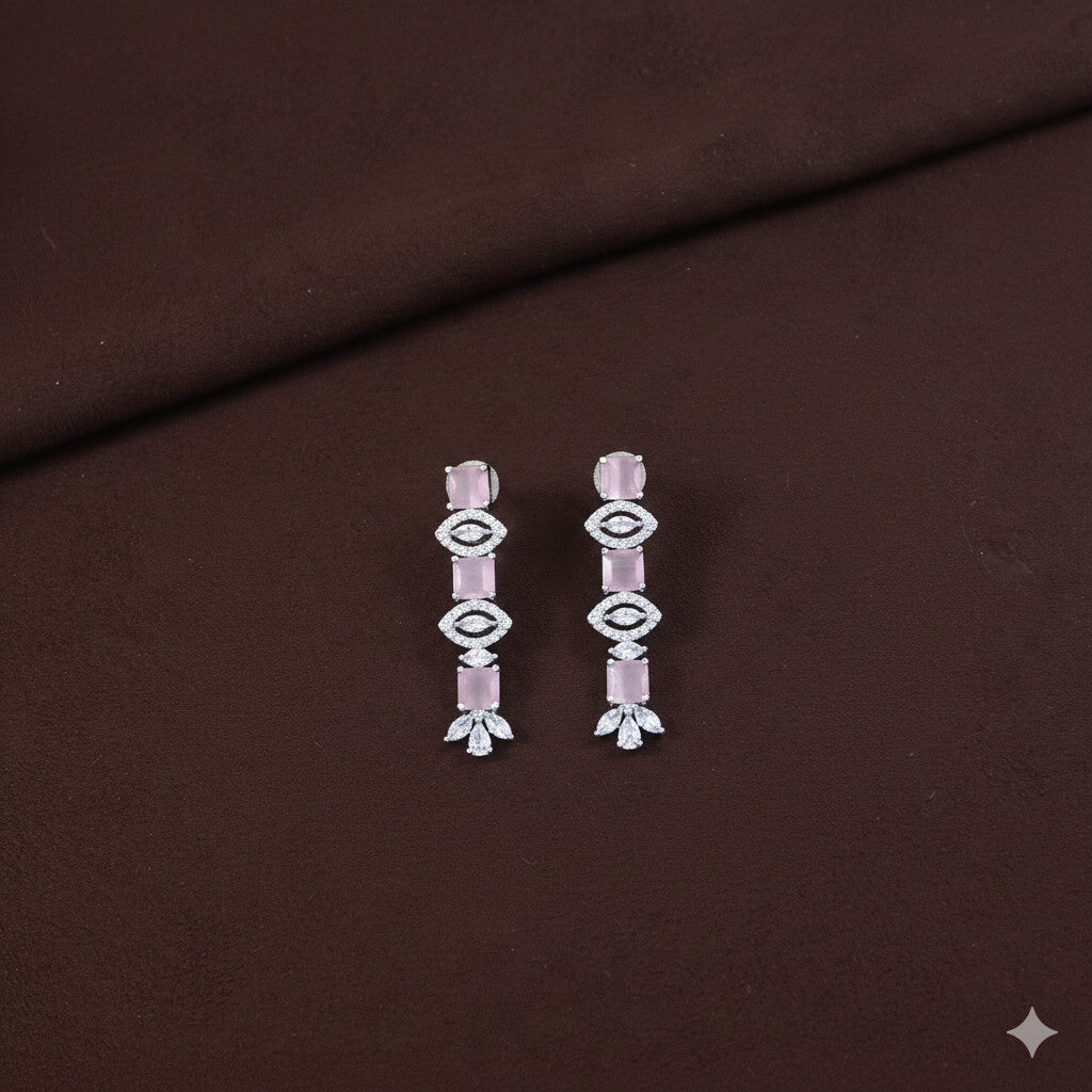 American Diamond Zircon Necklace Set