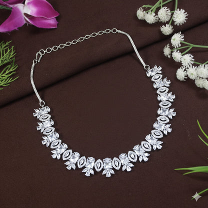 American Diamond Zircon Necklace Set