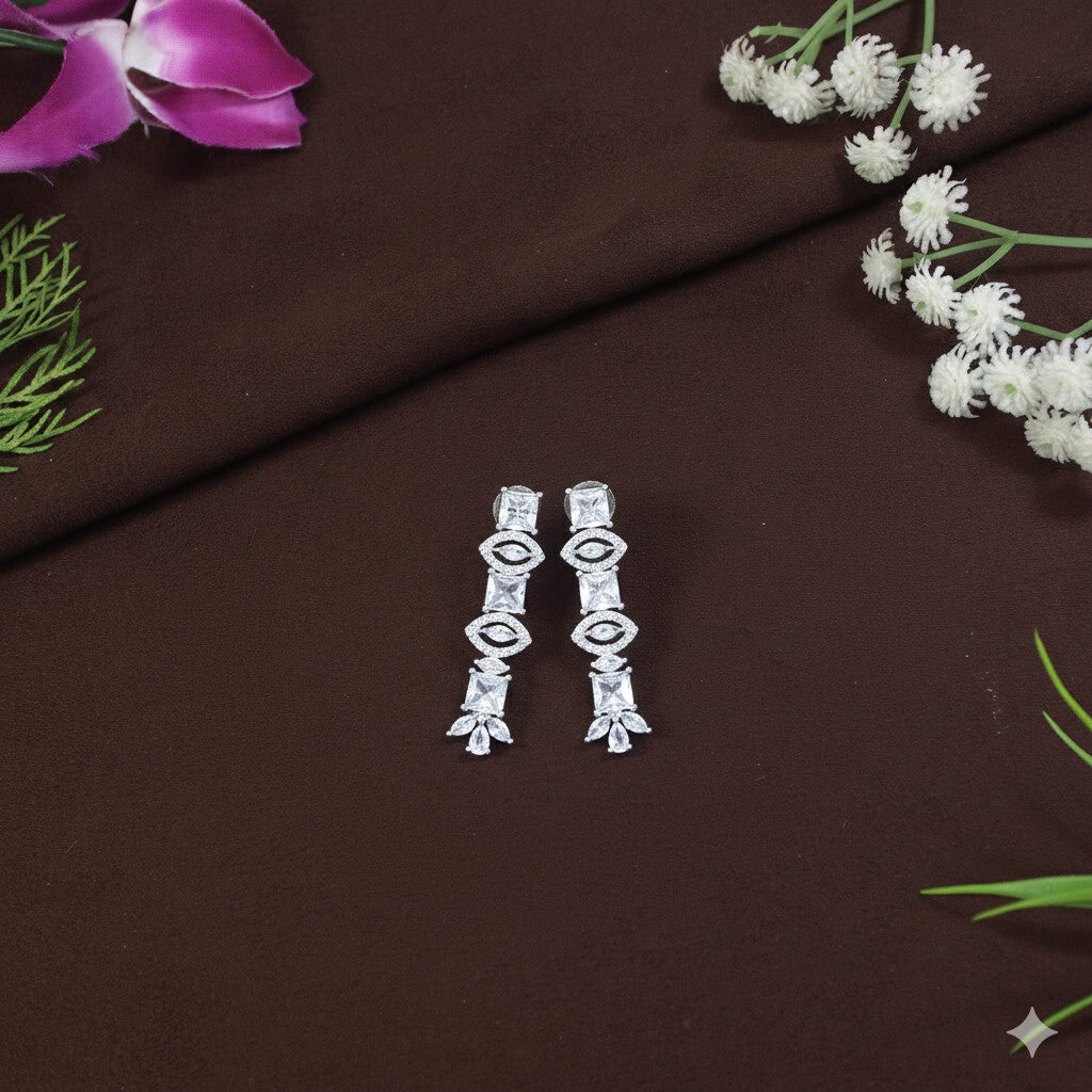 American Diamond Zircon Necklace Set